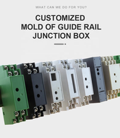 Boîtier électronique standard pour rail DIN, boîtier de bornier, boîte d'instrumentation électrique en plastique pour applications de panneaux de commande