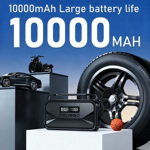 Démarreur de batterie de voiture d'urgence avec compresseur d'air portable pour batterie de voiture 12V, batterie externe pour camping en plein air, lumière LED - Product Image 6