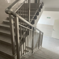 Rampe d'escalier en acier inoxydable soudé, balustrade