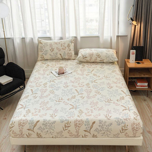 Juego de Ropa de <span class=keywords><strong>Cama</strong></span> King de Lujo 100% Algodón, Estampado, Transpirable, Sábana Ajustable, Calidad de Hotel y Hospital, Estilo Liso - Product Image 1