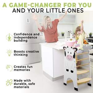 Torre de Aprendizaje de Madera para Bebés, Torre de Aprendizaje Ajustable para Niños Pequeños, Torre de Aprendizaje de Madera para Cocina - Product Image 2