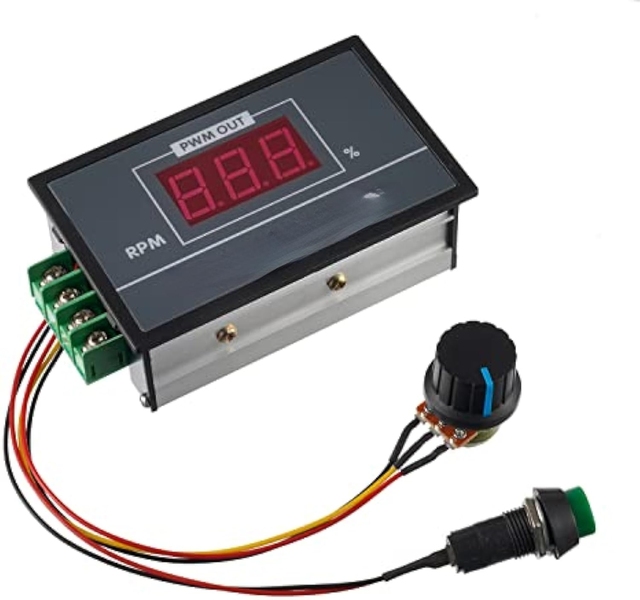 DC Motor Speed Controller with Digital Display 6-60V 12V LED Display Control Circuit Board with Start Stop Switch