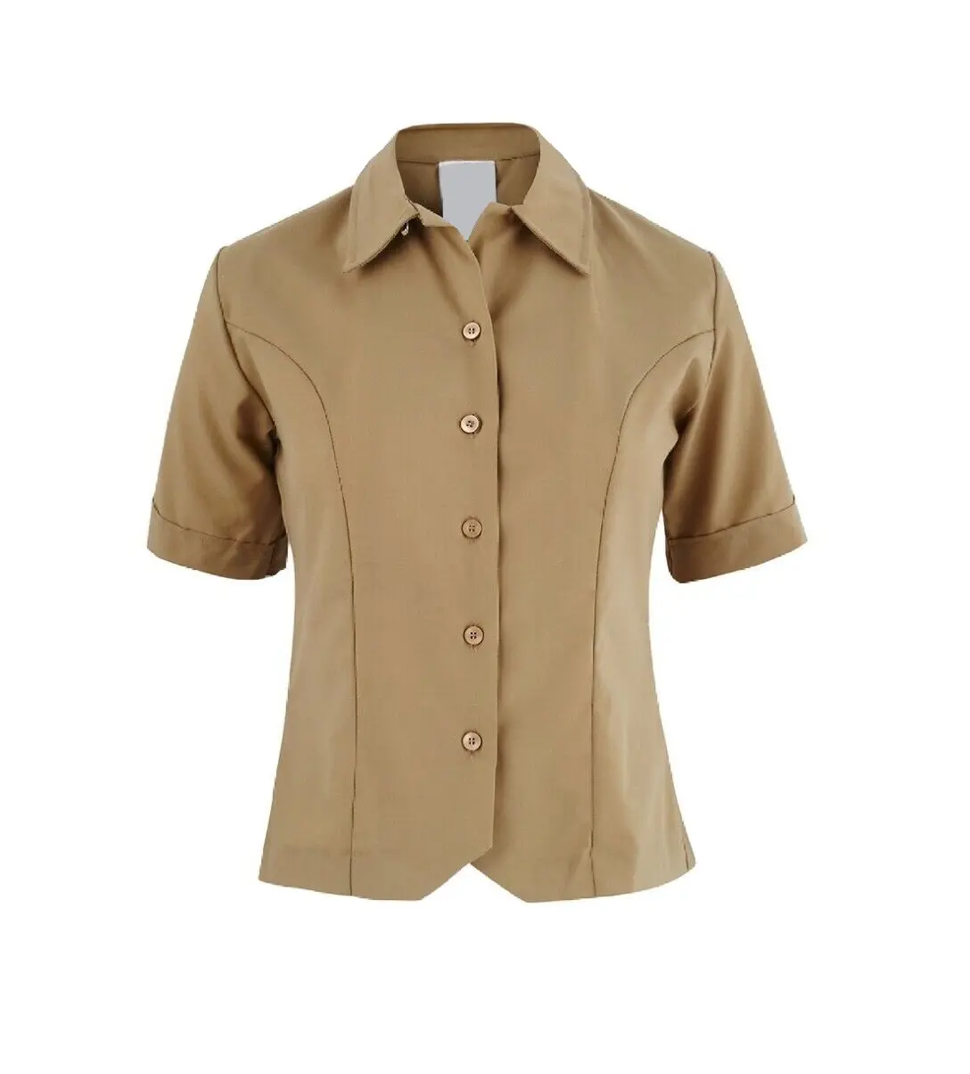 Рубашка цвета хаки с коротким рукавом женская официантка Рабочая форма простая Рабочая форма для чистки