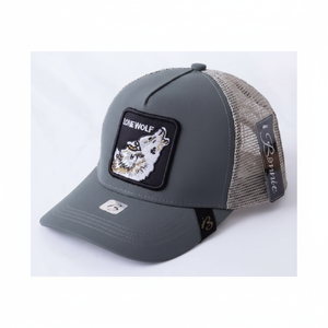 Cappello da camionista Kone Wolf in tessuto a rete, regolabile, unisex, casual, primavera estate, a 6 pannelli - Product Image 1