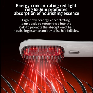 Peigne électrique multifonctionnel pour masser la tête, vibrations du cuir chevelu, lumière rouge, micro-courant EMS, peigne à huile essentielle - Product Image 5