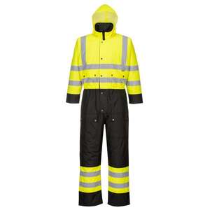 PORTWEST - S485YBR7XL Overol Amarillo/Negro forrado en contraste de alta visibilidad-EAN 5036108331536 ROPA DE TRABAJO DE LA HI-VIS - Product Image 1