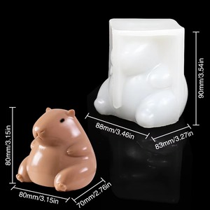 Molde de Silicona 3D de Capibara, Molde de Silicona para Fondant, Molde para Barra de Chocolate, Moldes de Silicona para Decoración 3D - Product Image 3