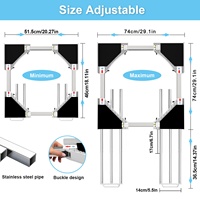 Kit de superposition pour sèche-linge avec étagère extractible, kit de superposition, cadre de connexion avec étagère pour lave-linge et sèche-linge