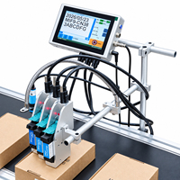 Imprimante jet d'encre Tij en ligne à trois têtes, imprimante jet d'encre Tij 54,4 mm, imprimante jet d'encre Tij 600 dpi avec batterie pour le codage des cartons alimentaires