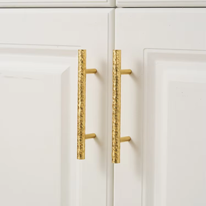 El işi dövülmüş katı pirinç Modern çekme kolu mobilya kapı donanım dekoratif dolapları mutfak Dresser kullanım kolu - Product Image 3