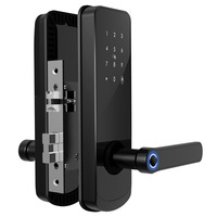 Cerradura Electrónica Digital Inteligente Biométrica de Seguridad Tuya Wifi de Aluminio con Huella Dactilar y Almacenamiento en la Nube para Madera/Acero, Seguridad Grado C