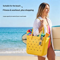 Sac de plage et de courses transfrontalier en EVA, nouveau modèle ovale, perforé, à deux cavités, souple, imperméable et résistant à l'usure
