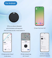 Traceur GPS pour animaux de compagnie, balise intelligente étanche IP67 pour iOS Android, anti-perte et localisateur de clés/objets/valises/sacs à dos
