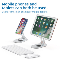 Vente en gros 360 °   Support de téléphone et tablette rotatif en aluminium, support pliable et réglable pour ordinateur portable, support de bureau personnalisé avec logo
