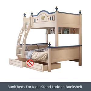 <span class=keywords><strong>Litera</strong></span> doble de diseño de lujo moderno para niños, madera maciza de alta calidad con características giratorias, muebles de dormitorio de lujo suave - Product Image 4