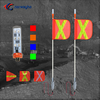 2025 Mining Buggy Whip NWH-02 6/8/10/12 Pieds Led Lumière Sécurité Whip Drapeaux