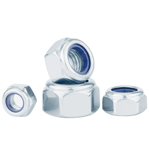 Écrou <span class=keywords><strong>autobloquant</strong></span> en acier au carbone zingué à insert nylon hexagonal, écrou fin <span class=keywords><strong>autobloquant</strong></span> Nylock <span class=keywords><strong>M2</strong></span> <span class=keywords><strong>M2</strong></span>.5 M3 M4 M5 M12 M14 M16 - Product Image 2