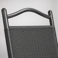 Fauteuil pliant d'extérieur en rotin PE, directement de l'usine, pour jardin, avec structure en acier carbone durable, chaise de patio pliable