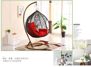 Cesto appeso sedia con buona qualità PE rotondo in rattan materiale utilizzato appeso sedia - Product Image 2