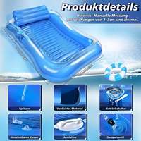 Matelas de piscine gonflable durable pour adultes, en PVC, capacité 100 kg, chaise flottante, coussin de bronzage, 200x124 cm, pour la natation