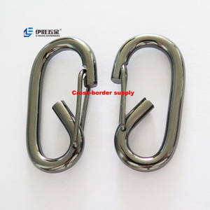 YIWANG काले 6.0x58MM ताला झूला Carabiners वसंत तस्वीर हुक - Product Image 1