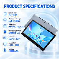 YPORANGE Penjualan Terlaris Tablet Edukasi Android MTK 6+128GB 14.1 Inci Baru, WiFi, OEM ODM