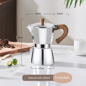 Italienischer Elektrischer Outdoor-Mokkakanne-Set für den Haushalt, achteckige Aluminium-Kaffeekanne mit Handpressefunktion - Product Image 2