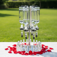 Prix spécial, distributeur de parfum en barre rotatif en argent, 6 flacons de 375 ml, en stock aux États-Unis, machine de remplissage d'huile de parfum, distributeur de parfum