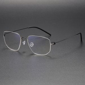 Occhiali da spettacolo <span class=keywords><strong>SELIM</strong></span> per occhiali ottici retrò montatura rettangolare in puro titanio montatura per occhiali - Product Image 4