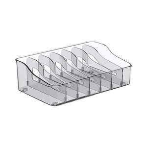 Transparent Acrylic Spice Organizer Divided Storage Box For Kitchen Desktop Multipurpose Rectangle Shape - Product Image 5