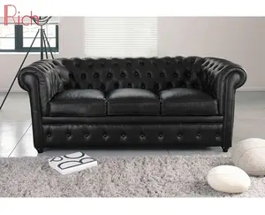 Weiß tufted chesterfield wohnzimmer möbel 2 sitzer chesterfield-couch licht luxus chester top grain leder sofa