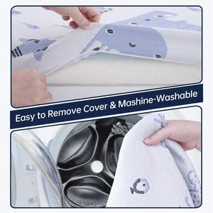 <span class=keywords><strong>ที่นอน</strong></span>เด็กอ่อนแบบเจลสองด้านพรีเมียม  พร้อมแผ่นรองนอนเมมโมรี่โฟม  สำหรับเตียงเด็กเล็ก  แบบพกพาได้ - Product Image 6