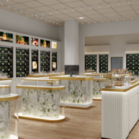 Vitrines de présentation de parfums en marbre personnalisées Sundo avec éclairage LED, étagères pour cosmétiques de boutique de beauté, présentoirs muraux pour parfums de vente au détail