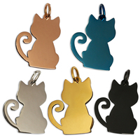 Usine En Acier Inoxydable Titane Pet Blanc En Métal ID Tag Anti-Perte Chat Chien Pendentif avec Laser Gravure Métal Artisanat Produit