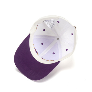 Nueva Gorra de Béisbol Morada con Logotipo Bordado en Algodón, Diseño Moderno y Personalizado, Protección Solar, Gorra Deportiva Blanca para Primavera/Verano - Product Image 3