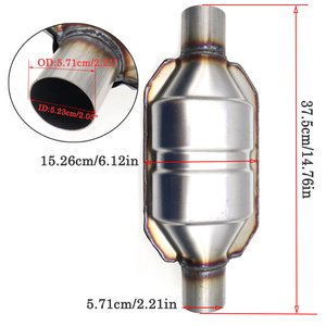 Convertidor Catalítico Universal Directo de Fábrica Euro 4 Euro 5 OBD Catalizador Cerámico de Panal de Abeja de 2.5 Pulgadas para Tubo de Escape ISO 9001 - Product Image 2