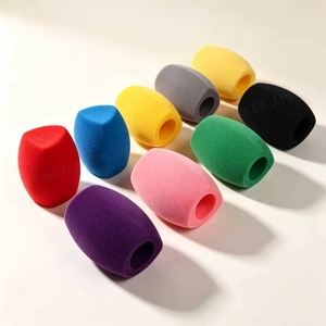 Cache-micro carré en <span class=keywords><strong>mousse</strong></span> personnalisé <span class=keywords><strong>avec</strong></span> logo pour microphone portable – Protection anti-vent pour reportage et interview - Product Image 5