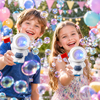 Machine à bulles Spaceman lumineuse bleue pour Halloween et Noël, avec solution de recharge 40 ml, idéale pour les cadeaux, les sacs de friandises et les lots de remplissage pour sacs de fête