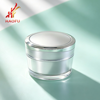 Pot en plastique pour crème, 5/10g/15/20g/30g/50g, avec couvercle électroplaqué, pour crème visage, beurre corporel, échantillon cosmétique et soin de la peau - Vente chaude