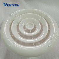 Diffuseur d'air de retour rond en plastique moderne VDV-A4 pour système de ventilation de plafond HVAC