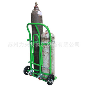 รถเข็นถังออกซิเจนและไนโตรเจน สแตนเลสสตีล สี่ล้อ พับได้ เงียบ สำหรับขนส่งในอุตสาหกรรม สีฟ้าทะเลสาบ - Product Image 4