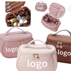Trousse de <span class=keywords><strong>Maquillage</strong></span> Coréenne Tendance Grande Capacité en Forme d'Orgue, Boîte de Rangement Étanche en PU avec Logo Personnalisé pour Cosmétiques - Product Image 1