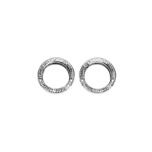 Orecchini Edmunds in Argento con Diamanti Opalini, Taglio Brillante Rotondo, Colore G, Naturali, Unisex, Classici per Uso Quotidiano - Product Image 1