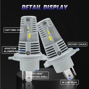 ไฟหน้ารถยนต์ XOVY M4 H4 แบบ Flood 50W ชิป Csp หลอดไฟหน้า Led Faro Led Canbus 12v ไฟหน้ารถจักรยานยนต์ Led - Product Image 5