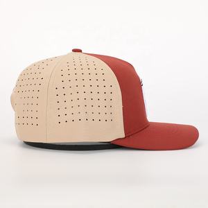 หมวกเบสบอลมีรูตัดด้วยเลเซอร์หมวกโพลีเอสเตอร์5แผงกันน้ำ Gorras - Product Image 4