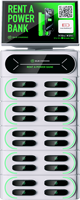 Station de recharge de batteries externes à écran tactile intégré, 20 emplacements, empilable, pour partage de batteries externes, borne de recharge de téléphones portables, kiosque de partage de batteries externes