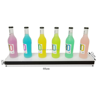 Étagères d'affichage de bouteille d'alcool de 24 pouces LED profondeur 12cm/4.75 "| Étagère d'affichage de boisson alcoolisée éclairée de couleurs RVB de mur flottant LED