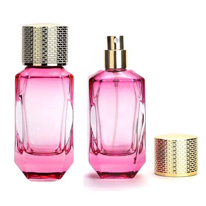 Vente de belles bouteilles de parfum de luxe vides Premium rose, flacon de parfum Dubai