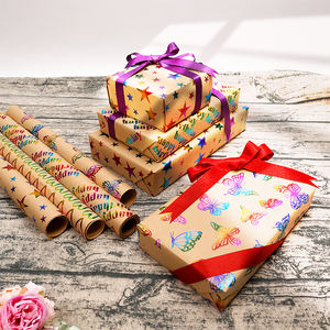 2025 Popular Fashion Gold butterfly element Embossed <b>Craft</b> Birthday Christmas Blessing Gift Wrapping <b>Paper</b> - Product Image 4