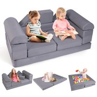 Canapé modulaire pour enfants YOBO, fabriqué sur mesure, en mousse PU haute densité, 9 pièces, sans structure, avec housses lavables en machine